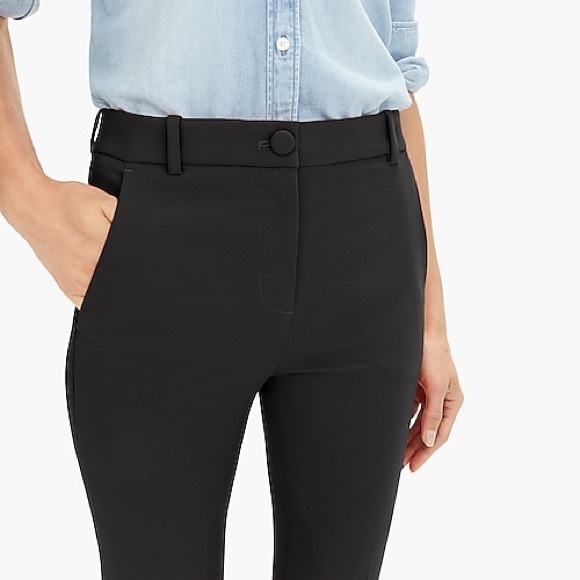 NWT J Crew Petite Black High Rise Cameron Pants Size P0 - Picture 2 of 5